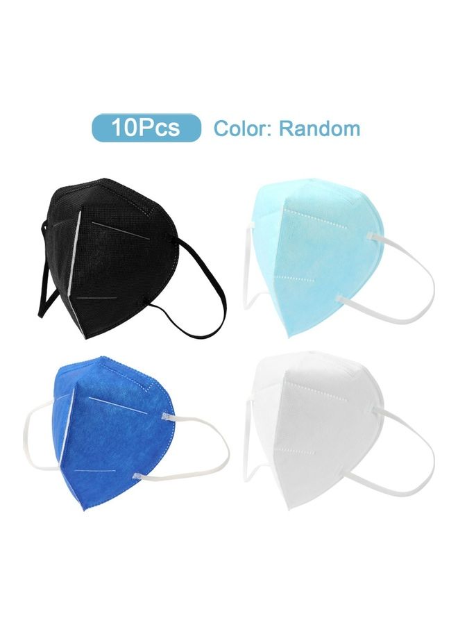 Generic 10Pcs/Set Of Disposable KN95 Face Mask With Anti PM2.5 And 95% Filtration Non-woven Fabric Protective Masks For Dust Particles  - Image 3