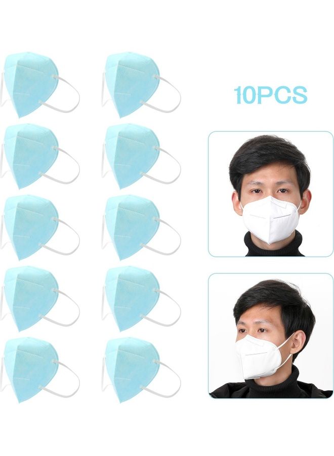 Generic 10Pcs/Set Of Disposable KN95 Face Mask With Anti PM2.5 And 95% Filtration Non-woven Fabric Protective Masks For Dust Particles  - Image 5