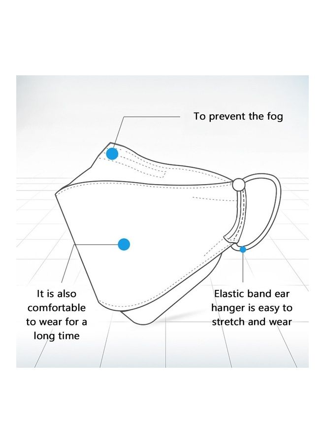 ماسك KN95 للاستخدام مرة واحدة من 10 قطع - Image 4