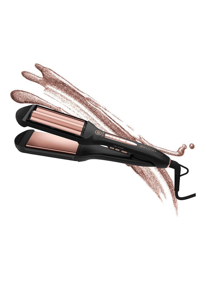 BELLISSIMA - 2-in-1 Straight And Waves Hair Styler Double Profile Black / Rose Gold - Image 1