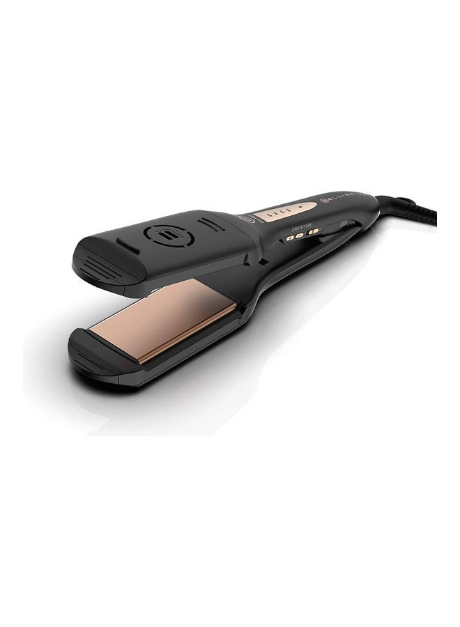 BELLISSIMA - 2-in-1 Straight And Waves Hair Styler Double Profile Black / Rose Gold - Image 1