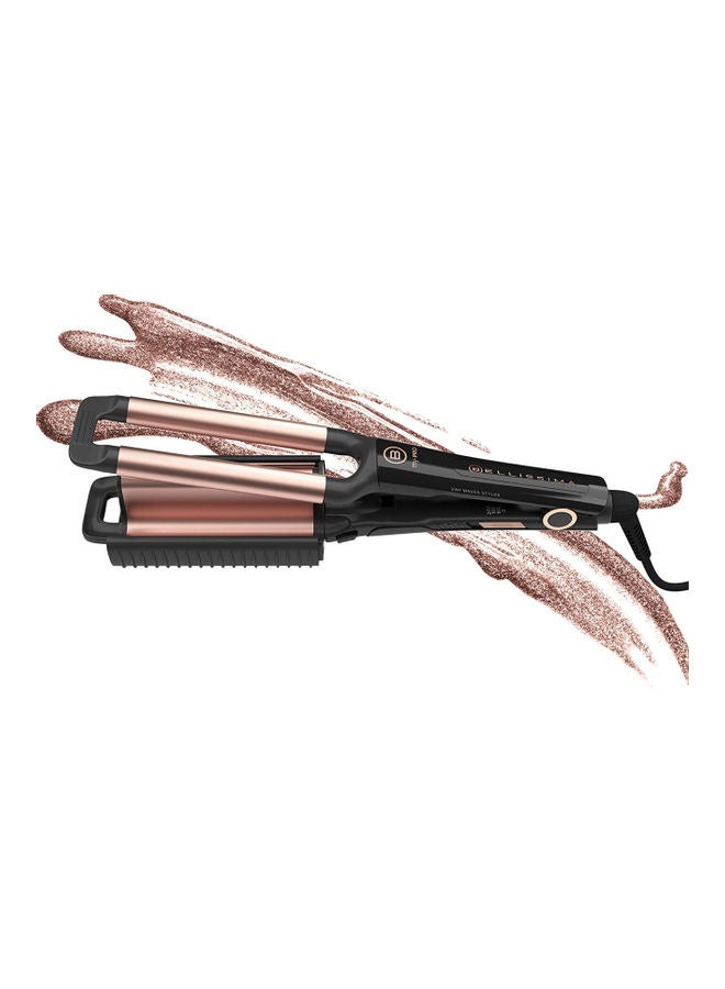 BELLISSIMA - Beach Waves Hair Straightener Black / Rose Gold - Image 1