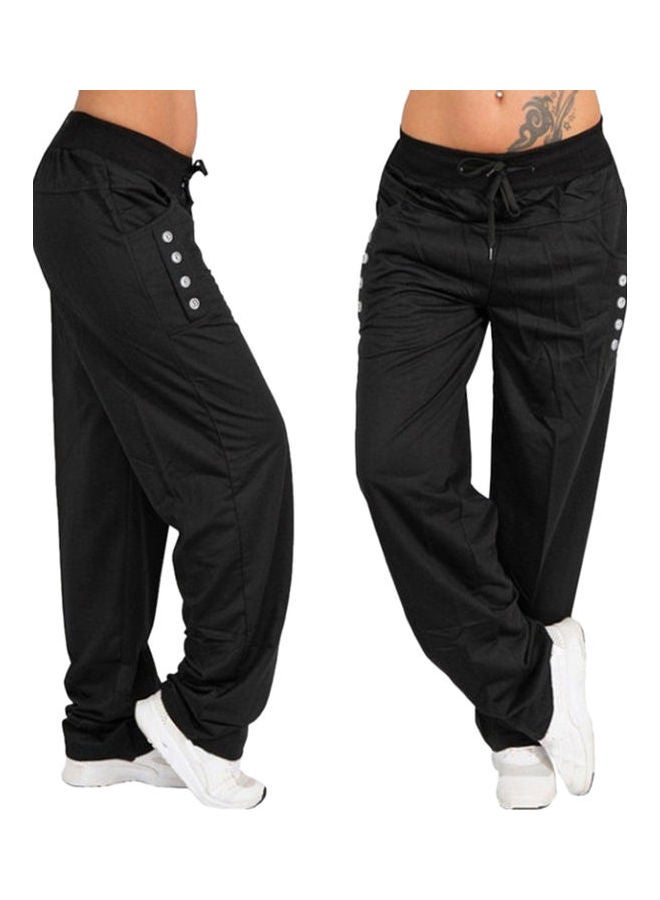 Solid Pattern Loose Sport Yoga Pant Navy Blue - Image 2