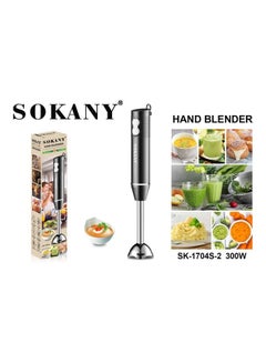 sokany Stick Stainless Steel Hand Blender WK-1704S-2 Black/Silver  - Image 2
