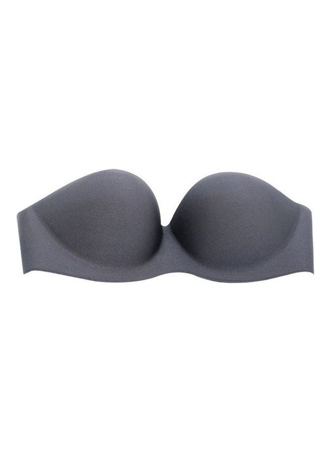 Anti-Slip Strapless Padded Bra Grey - Image 1