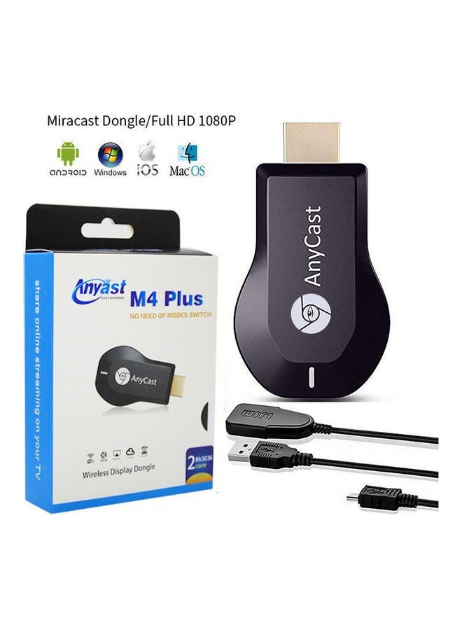 M4 Plus WiFi Display Dongle Receiver Black - v1608840162/N43309282A_2