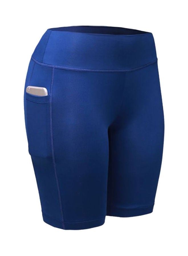 Stretchy Fitness Shorts Blue 