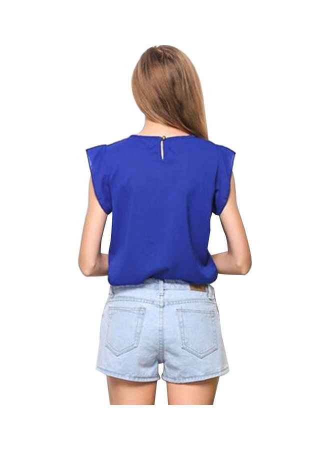 Generic - Short Fly Solid Pattern Top Dark Blue - Image 1