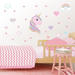 Unicorn sticker DIY children's room wall PVC decoration Wall Sticker Multicolour 40x50cm - v1608852533/N40735981A_3