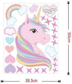 Unicorn sticker DIY children's room wall PVC decoration Wall Sticker Multicolour 40x50cm - v1608852533/N40735981A_4