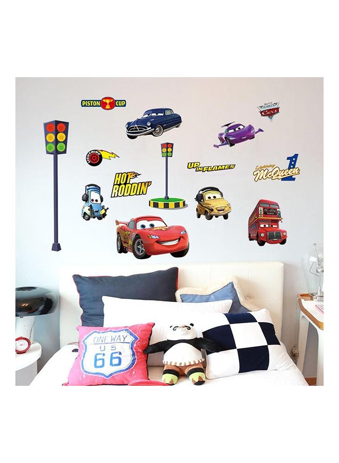 Fast Print Wall Decor Decals For Boys Bedroom Kids Room Wallpaper Cartoom Car Poster Mural Wall Sticker Multicolour 90x60cm - Image 1