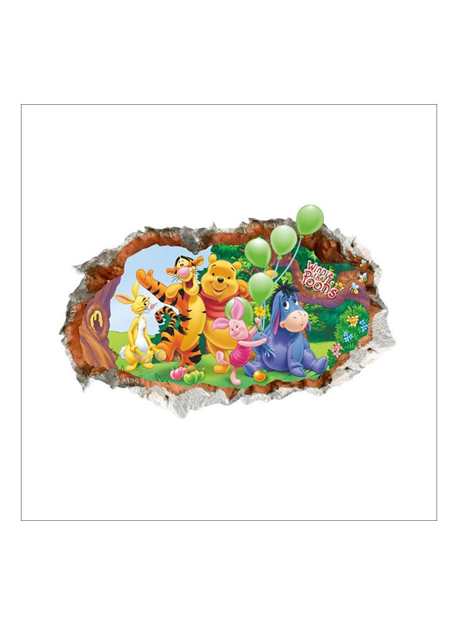 Fast Print Winnie The Pooh Balloon 3D Background Environmentally Friendly Removable Decorative Wall Sticker Multicolour 70x50cm - Image 1