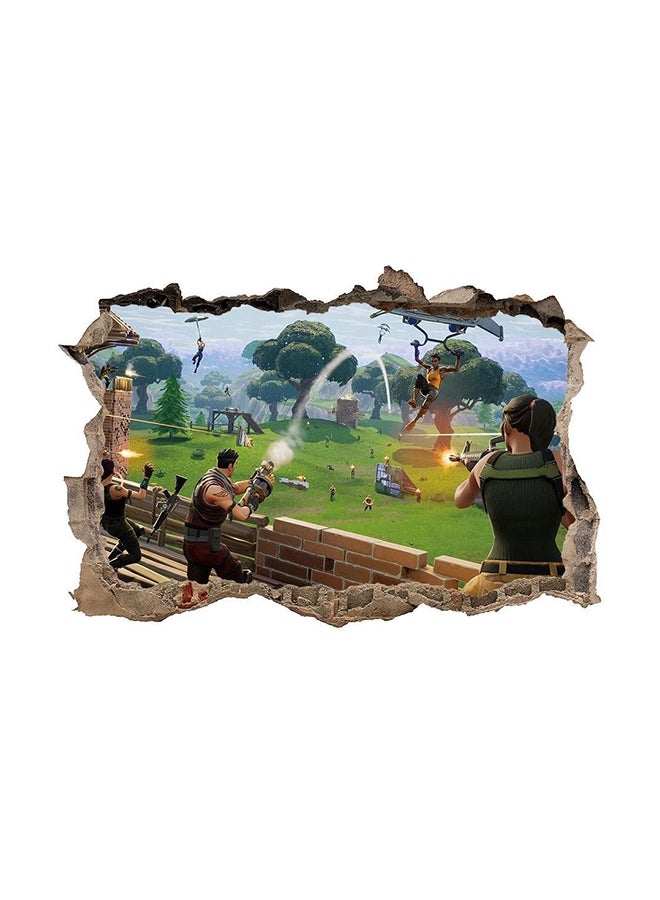 فاست برينت ملصق جداري ضد الماء قابل للفصل آمن بتصميم مستوحى من لعبة الفيديو "FORTNITE" متعدد الألوان 55x45سم 