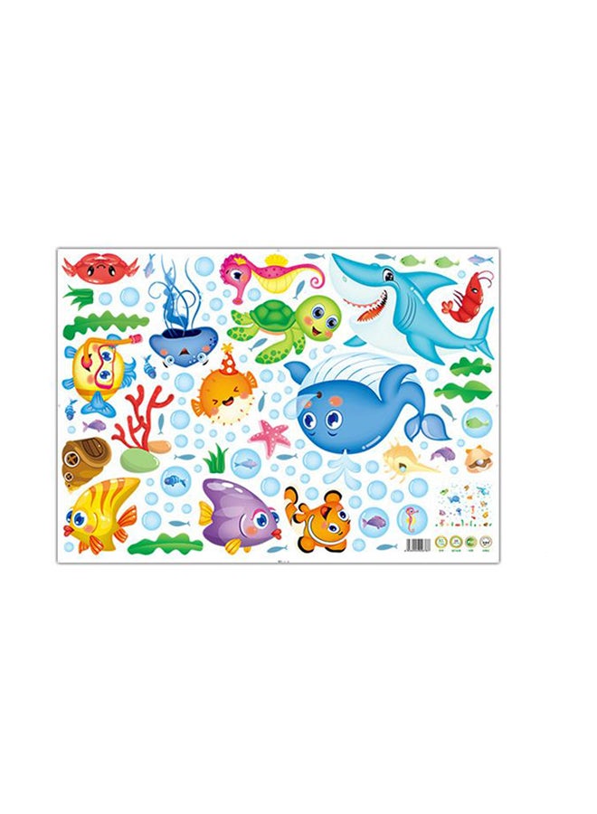 Fast Print Under The Sea Design Wall Sticker Multicolour 50x70cm - Image 1