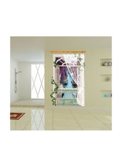 3D wallpaper landscape fake window lavender creek living room porch light candle Wall Sticker Multicolour 90x60cm