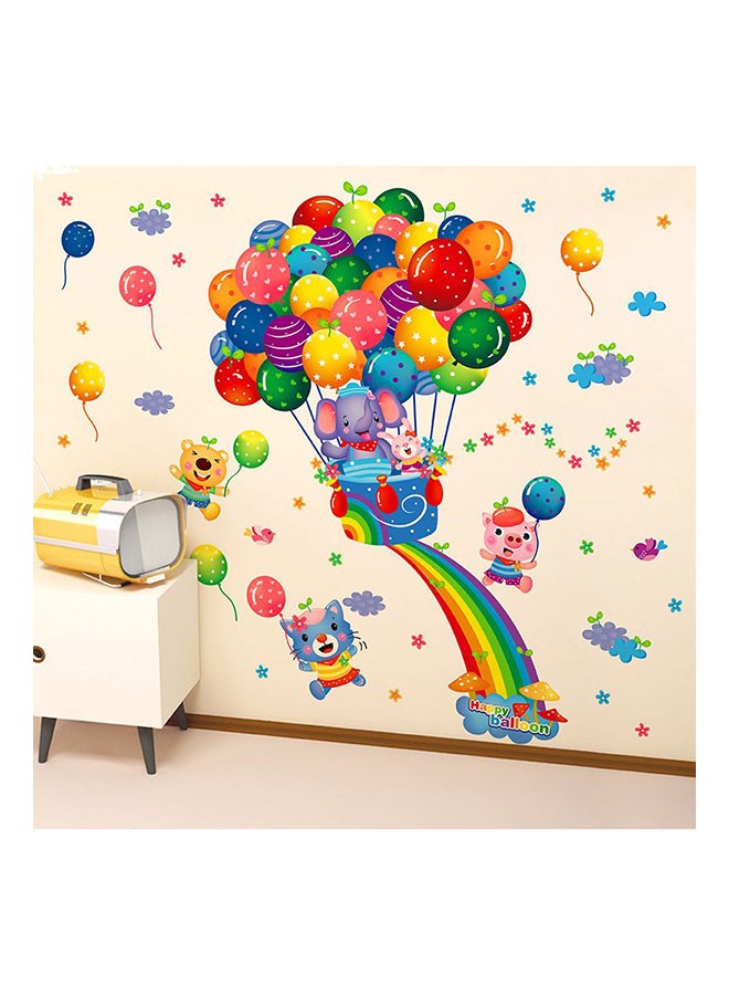 فاست برينت ملصق جداري بتصميم منطاد لتزيين غرف نوم الأطفال متعدد الألوان 60x40سم  - Image 1