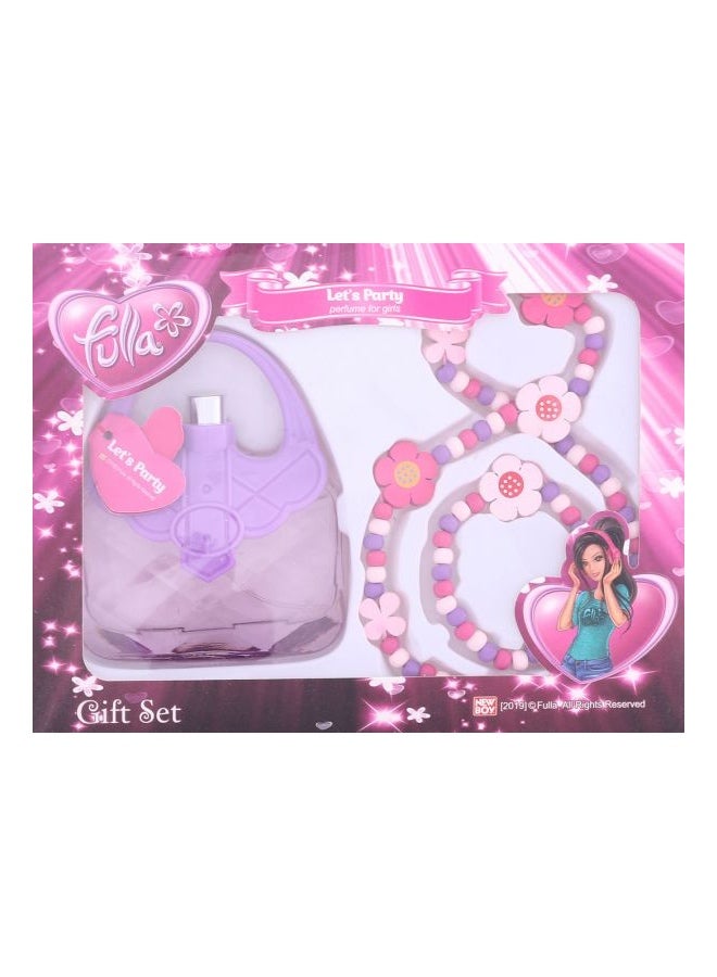 Fulla Let's Party Perfume With Wooden Necklace and Bracelet Gift Set - Image 1