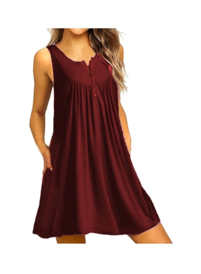 Sharpdo Sleeveless Beach Wear Dress Red - Image 1
