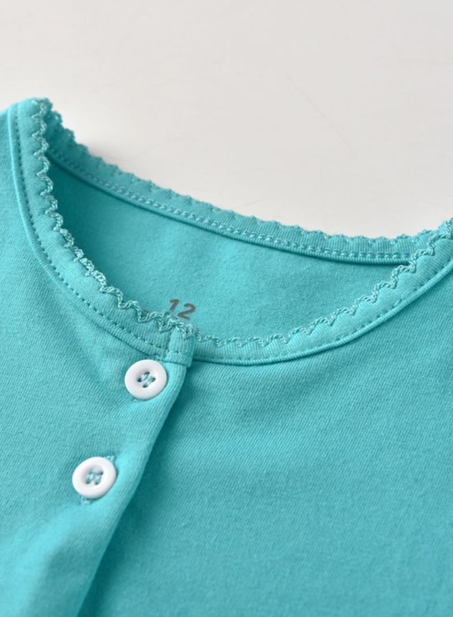 شاربدو طقم فستان من قطعتين أبيض/أزرق/أسود/أصفر - Image 3