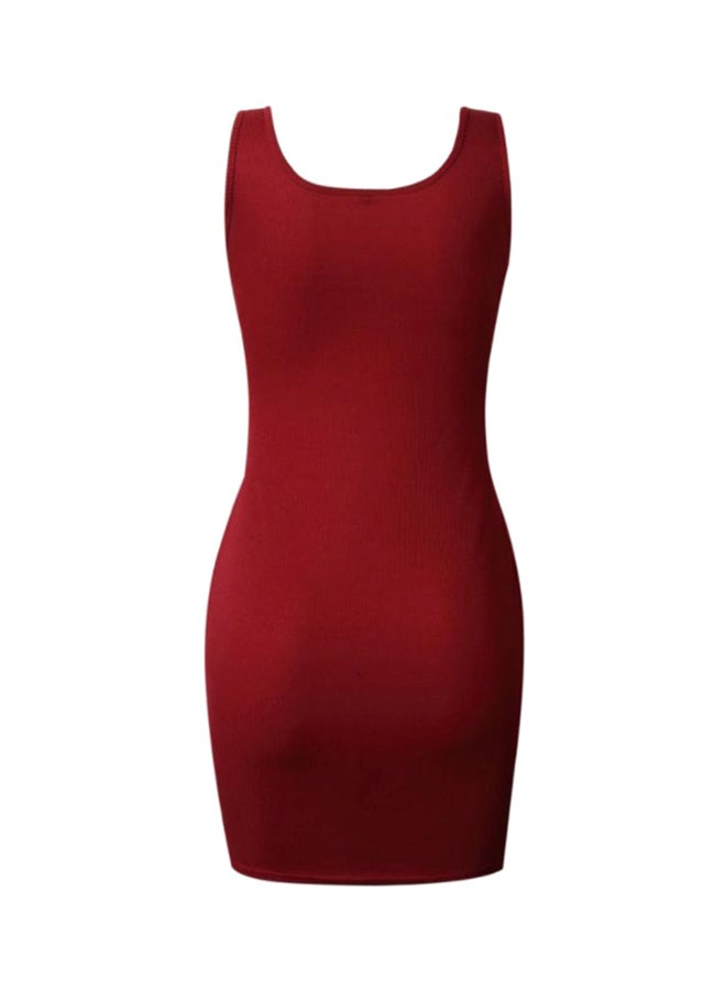 Sharpdo - Sleeveless Dress Red - Image 1