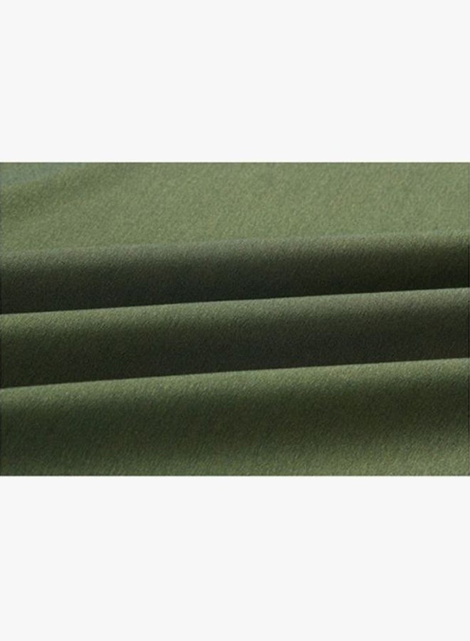 Round Neck Short Sleeve Irregular Dress Green