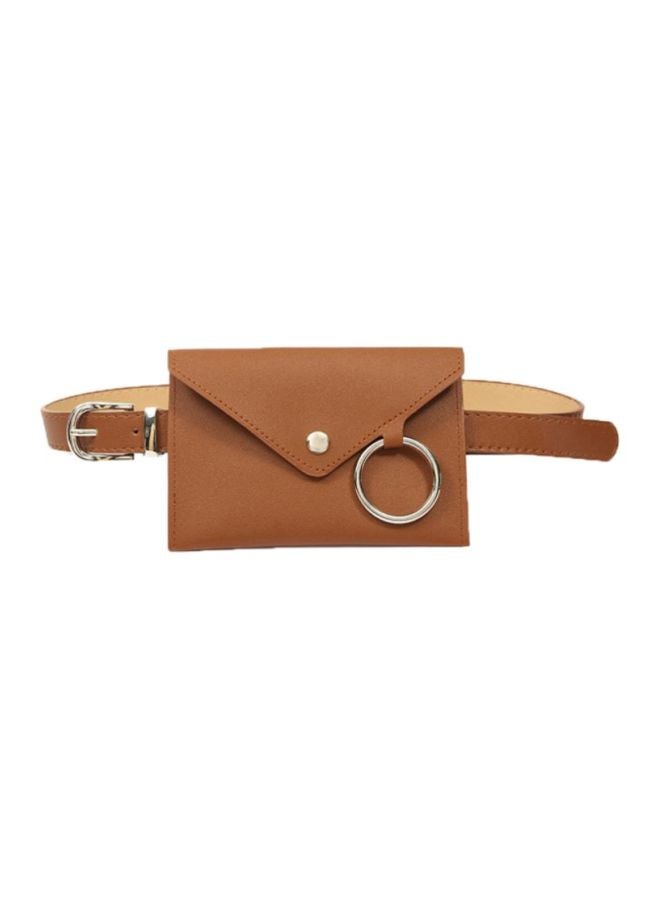 Sharpdo Belt With Waist Bag Brown/Silver - Image 2