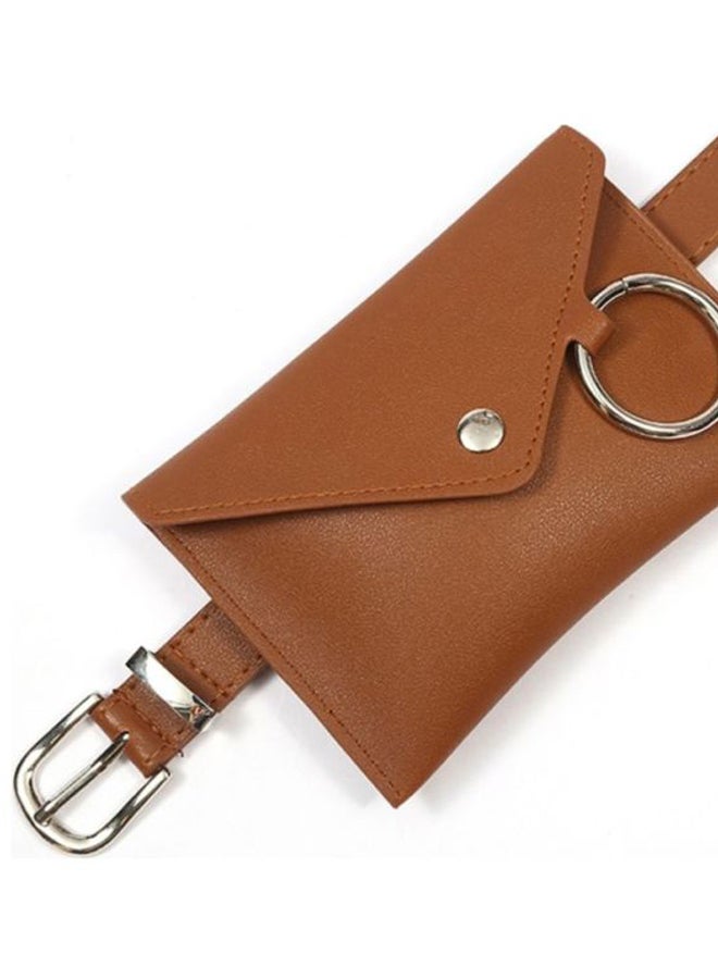 Sharpdo Belt With Waist Bag Brown/Silver - Image 4