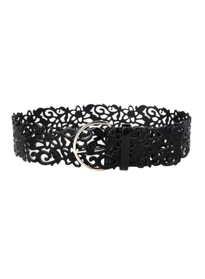 Sharpdo Vintage Hollow Belt Black/Silver - Image 2
