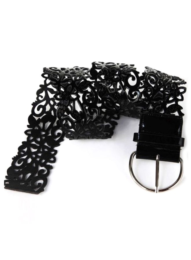 Sharpdo Vintage Hollow Belt Black/Silver - Image 4