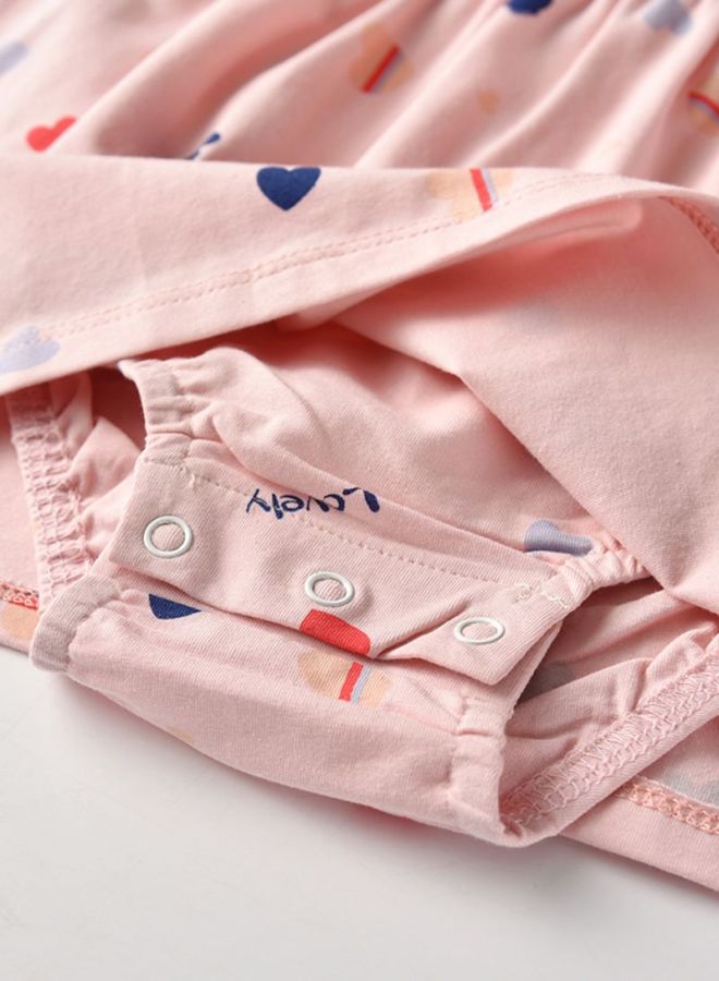 شاربدو طقم فستان من قطعتين أزرق/وردي/أحمر - Image 5