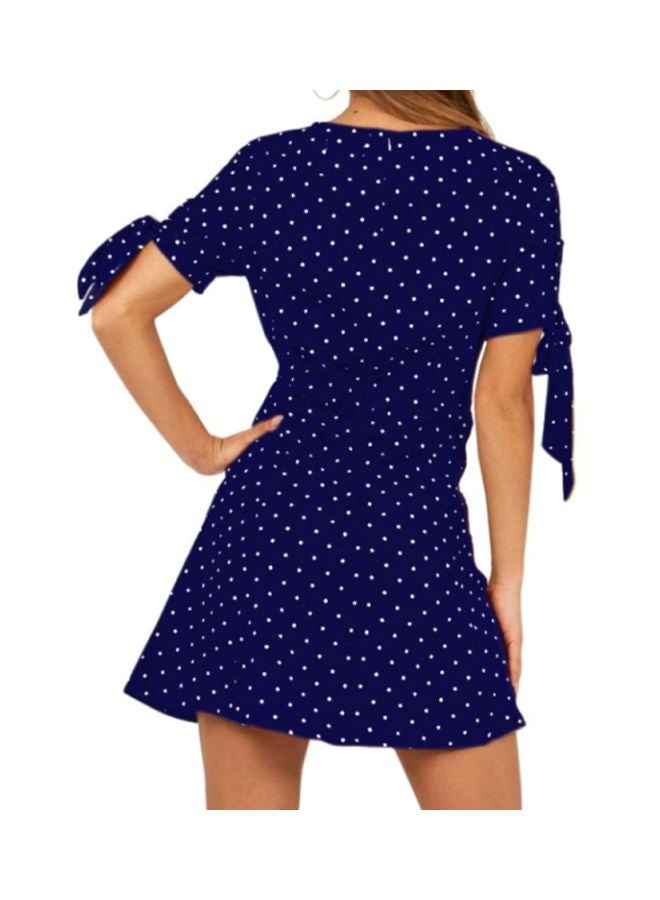 Sharpdo Printed Short Sleeved Beach Skirt Blue/White  - Image 2