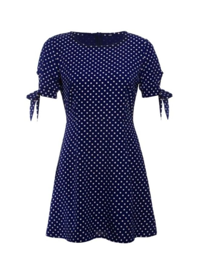 Sharpdo Printed Short Sleeved Beach Skirt Blue/White  - Image 4