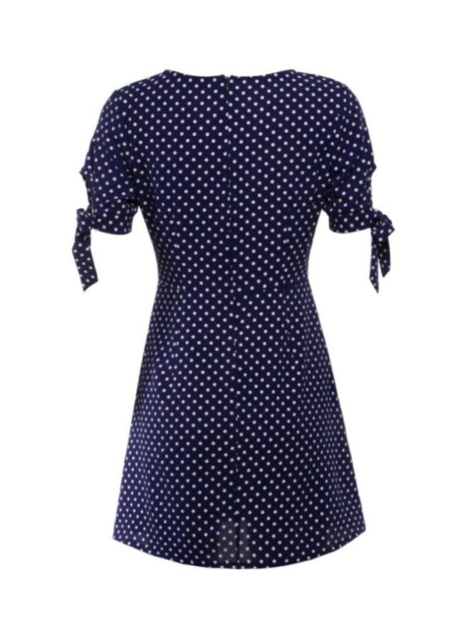 Sharpdo Printed Short Sleeved Beach Skirt Blue/White  - Image 5
