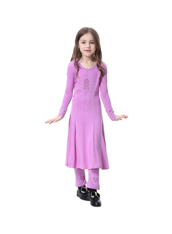 Sharpdo 2-Piece Long Sleeve Dress Light Purple  - Image 1