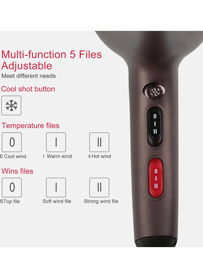 طقم مجفف شعر متعدد الوظائف مع فوهة لتجميع الرياح أسود 32x10.5x25سم - Image 4