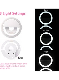 Generic LED Selfie Ring Light White  - Image 5