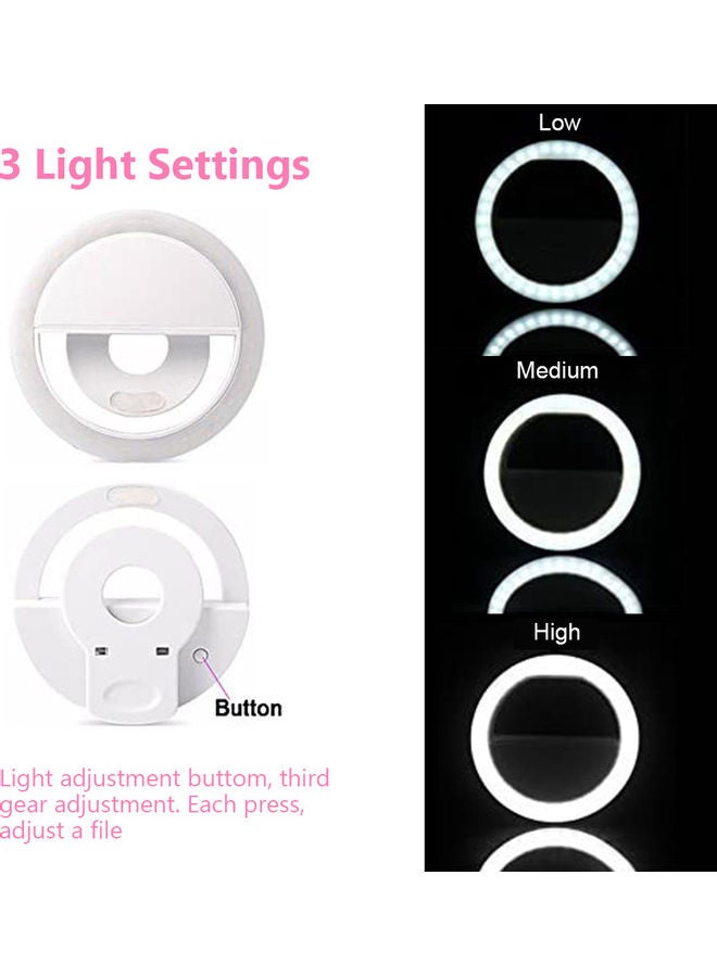 LED Selfie Ring Light White  - Image 5