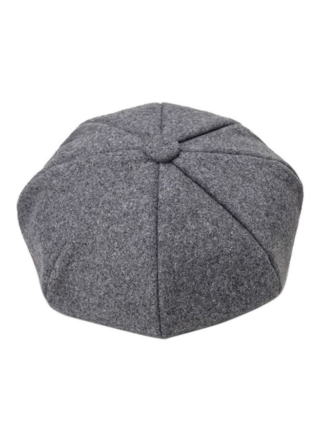 Sharpdo - Woolen Octagonal Cap Grey - Image 1