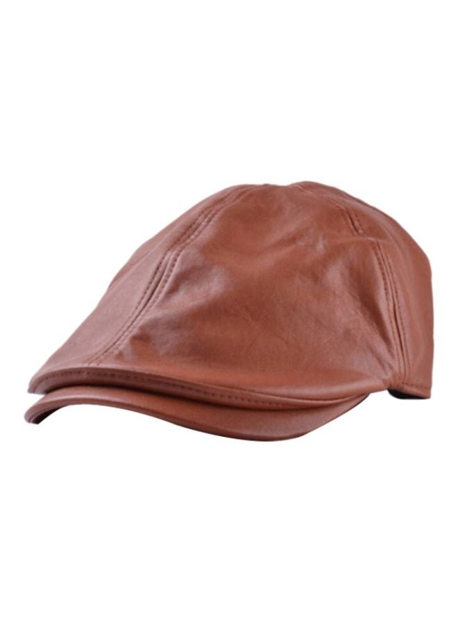Sharpdo Leather Golf Cap Brown  - Image 2