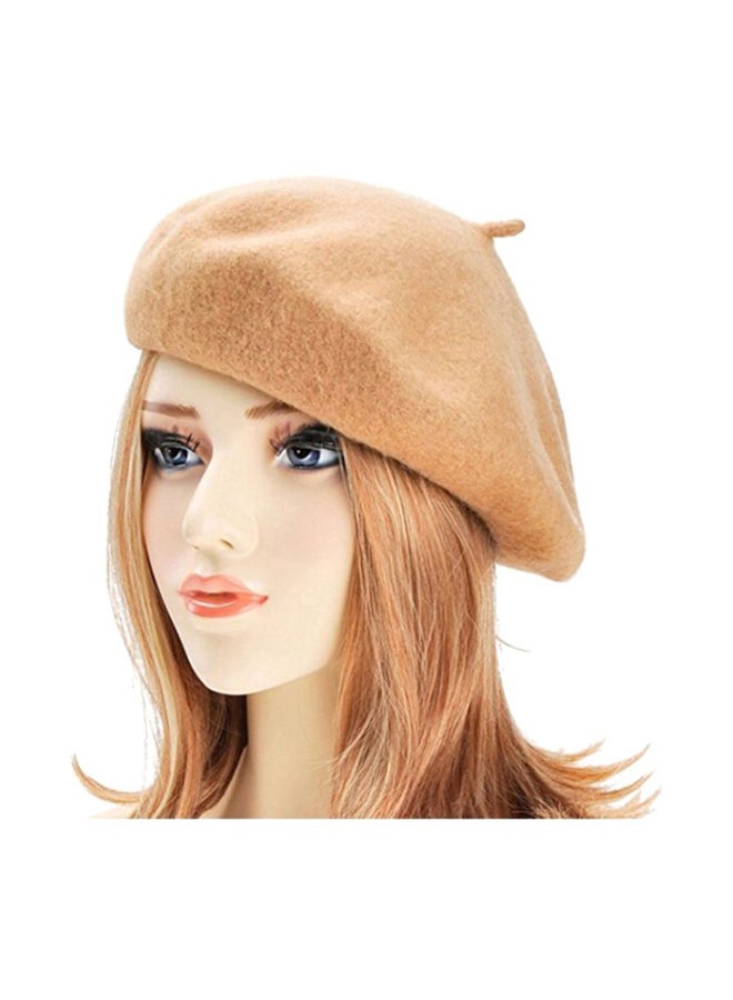 Sharpdo - Wool Beret Hat Brown - Image 1