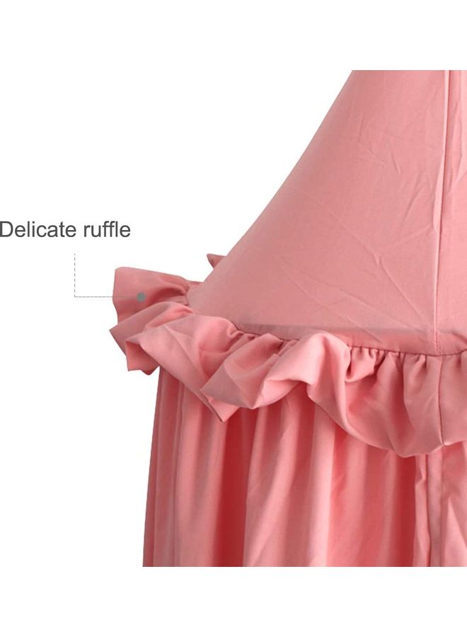 Bed Canopy Polyester Pink 50x240cm - Image 2