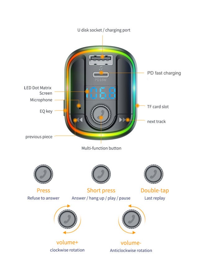 Generic - Car Bluetooth FM Transmitter - Image 1