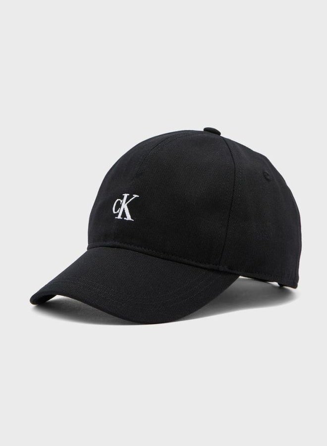 CALVIN KLEIN Logo Embroidered Cap Black/White  - Image 4
