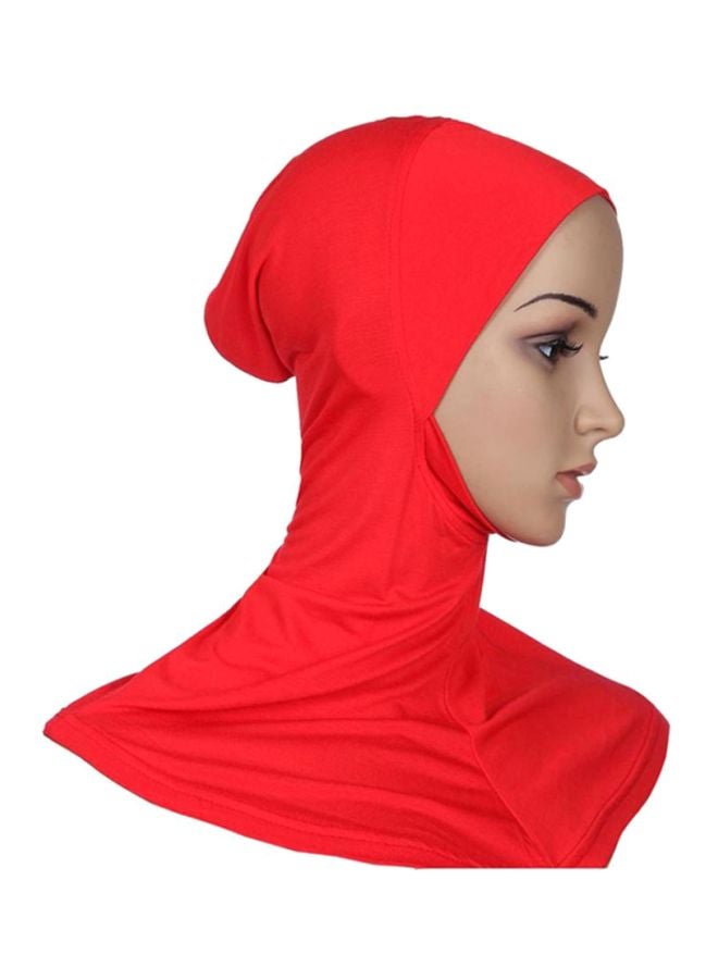 شاربدو حجاب بتصميم مغلق عند منطقة الذقن أحمر  - Image 1