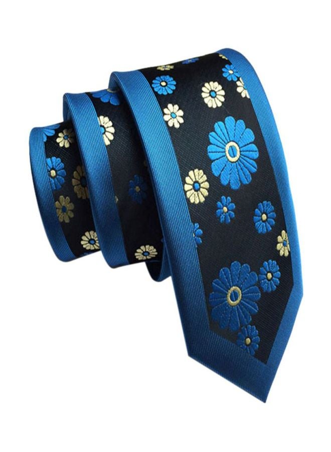 Polyester Necktie Blue/Black/Yellow