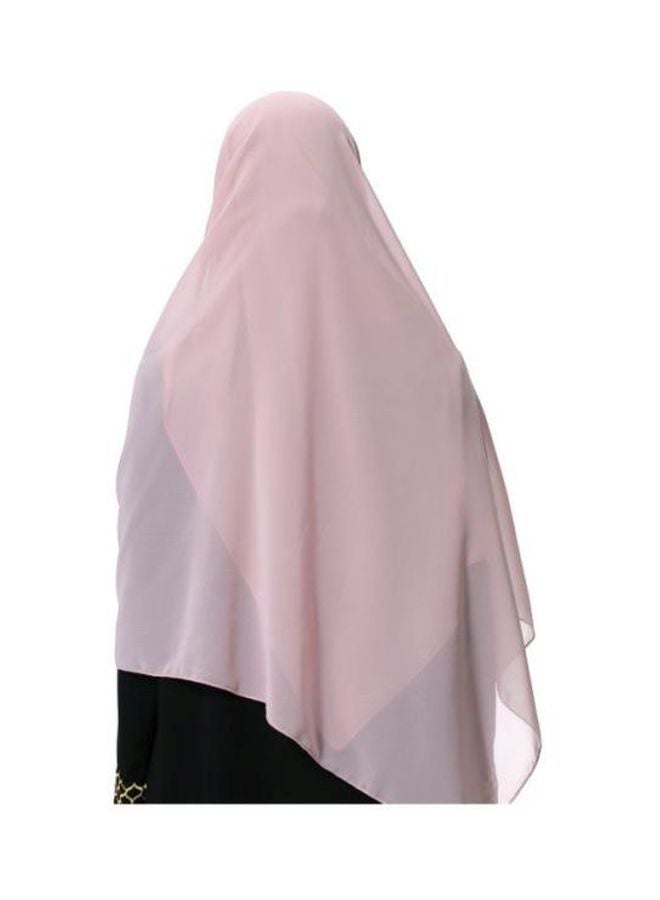 شاربدو حجاب كاجوال من الشيفون وردي غامق - Image 2