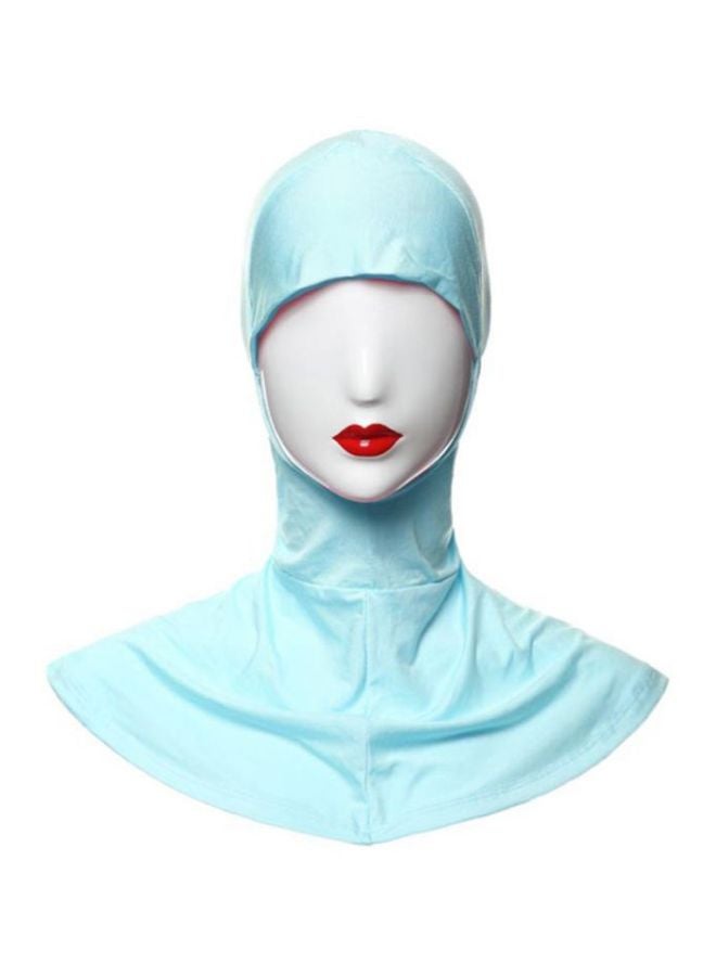 شاربدو حجاب بتصميم مغلق عند منطقة الذقن أزرق - Image 1