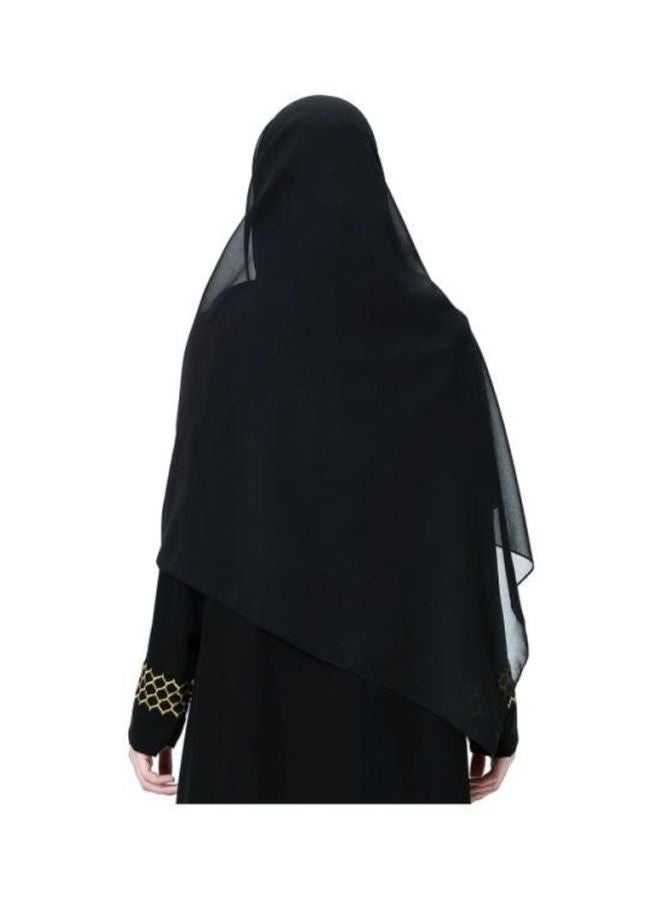 Sharpdo Casual Chiffon Hijab Black - Image 2