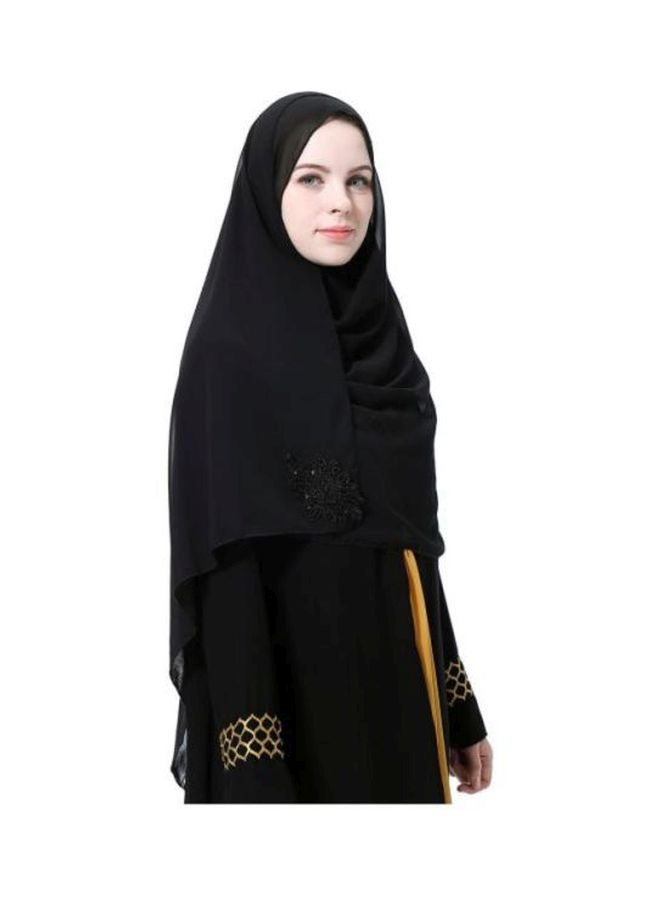 Sharpdo Casual Chiffon Hijab Black - Image 3