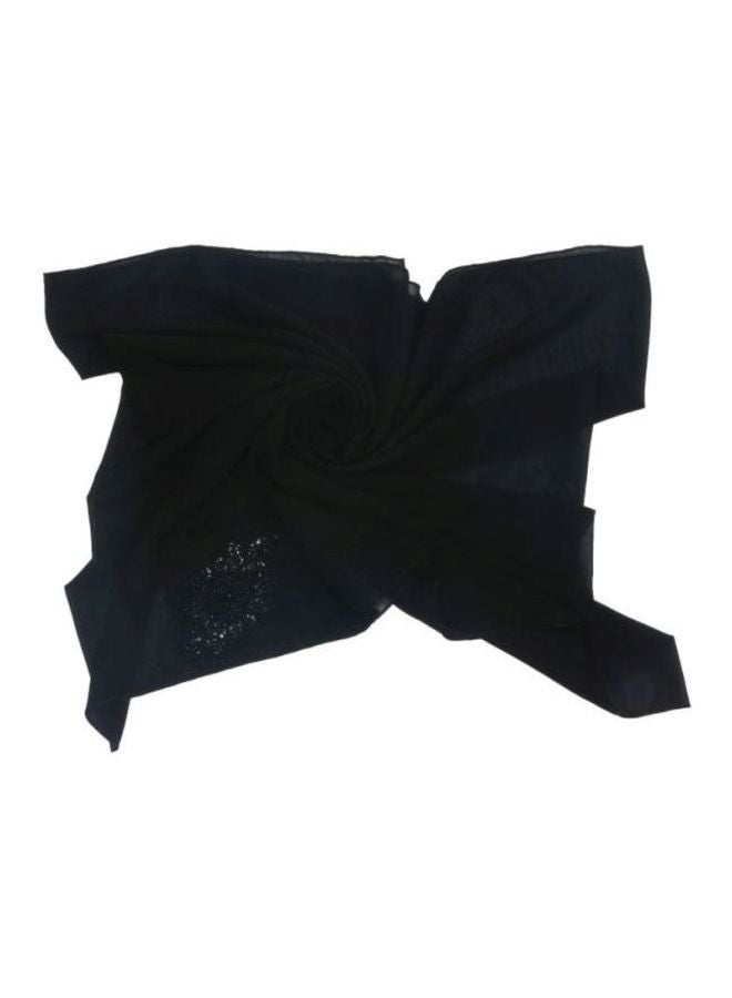 Sharpdo Casual Chiffon Hijab Black - Image 5